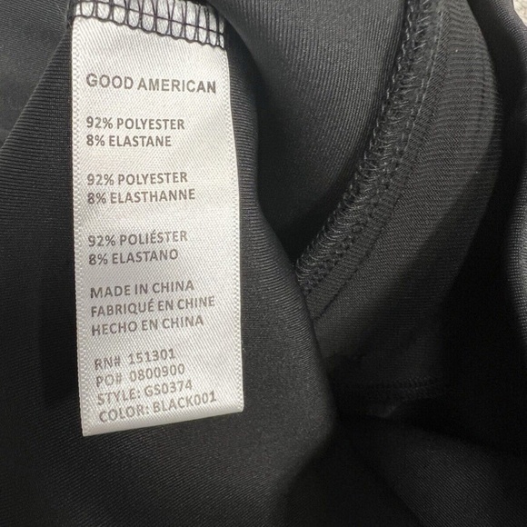 Good American Scuba Slim Black Split Zip Leg Zip Pockets Stretch Small Size 1 - Picture 10 of 15